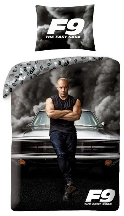 Bavlnené posteľné obliečky Rýchlo a zbesilo F9 - Fast &amp; Furious 9 - 100% bavlna - 70 x 90 cm + 140 x 200 cm