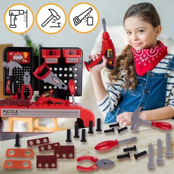 Ponk, dielňa s náradím DIY Kit 46 ks