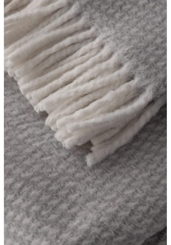 Svetlosivý pléd s podielom bavlny Euromant Ruby, 140 × 180 cm