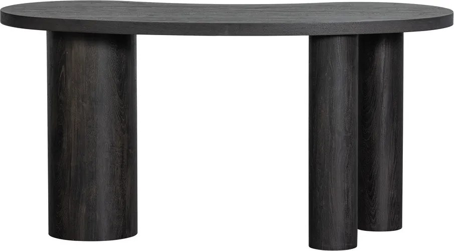 Tmavohnedý konzolový stolík v dekore borovice 70x150 cm Maan – WOOOD