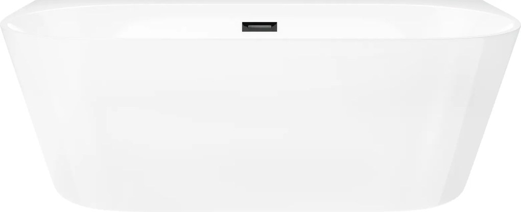 Nástenná vaňa Corsan Mono 170 s čiernym korkom, široký okraj