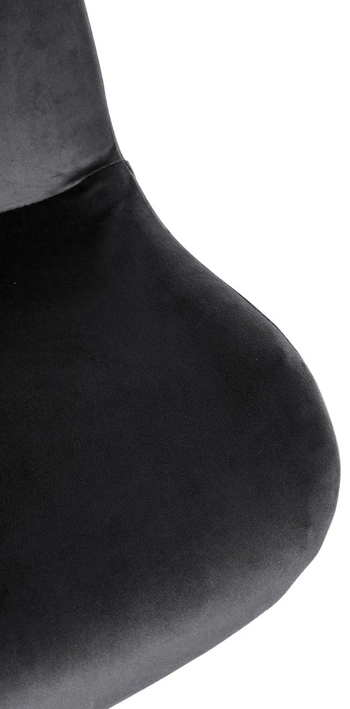 2x Barová stoličkaSolon - zamat, chróm rám - Black