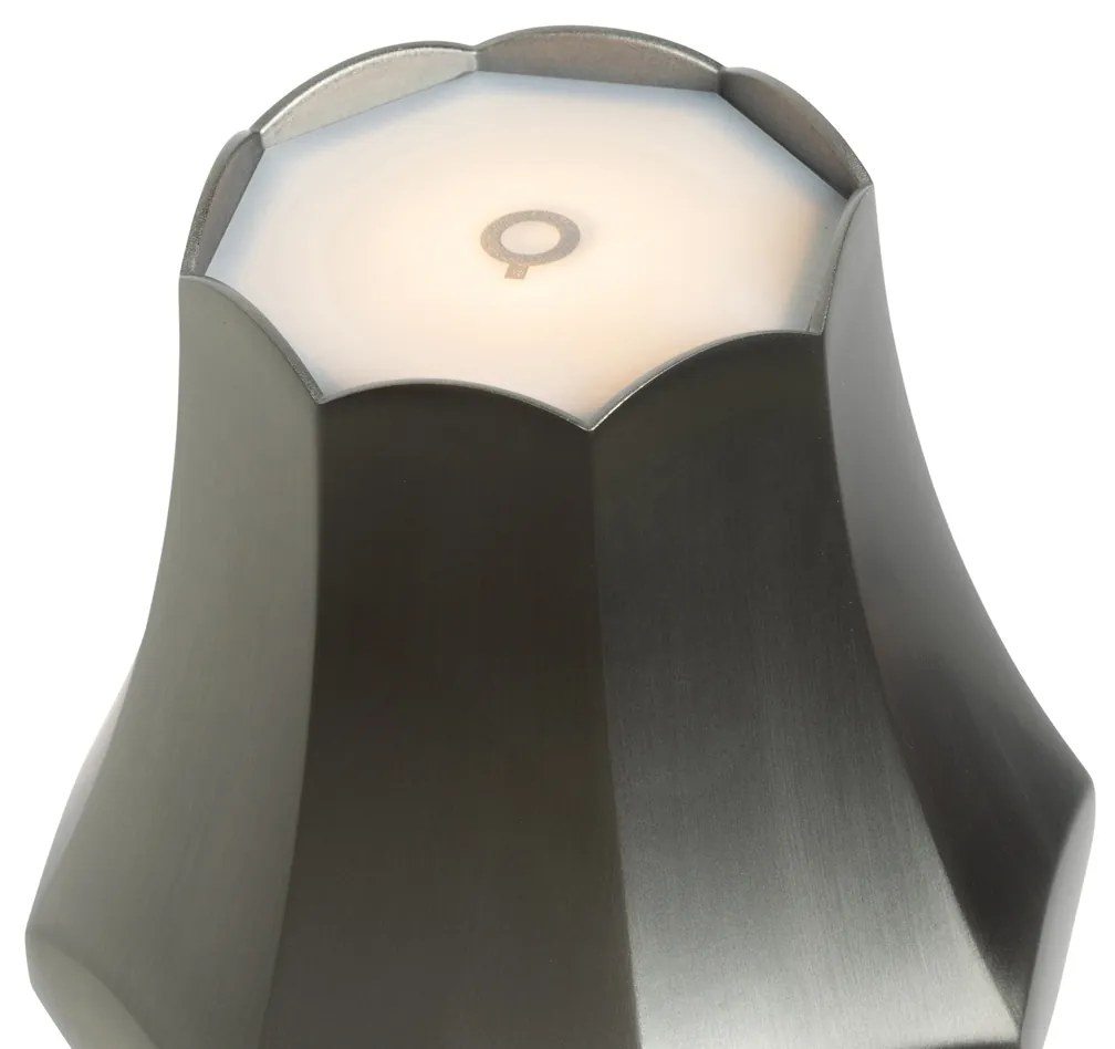 Sada 2 retro stolových lámp Gunmetal nabíjateľných IP44 - Granny