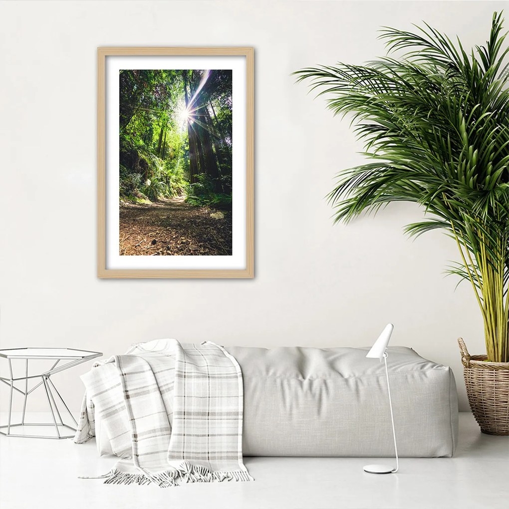 Gario Plagát Cesta v hustom lese Farba rámu: Bez rámu, Rozmery: 30 x 45 cm