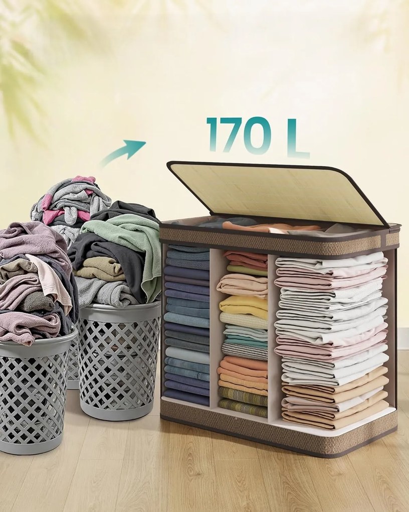 Koš na prádlo Melly170 l hnědý