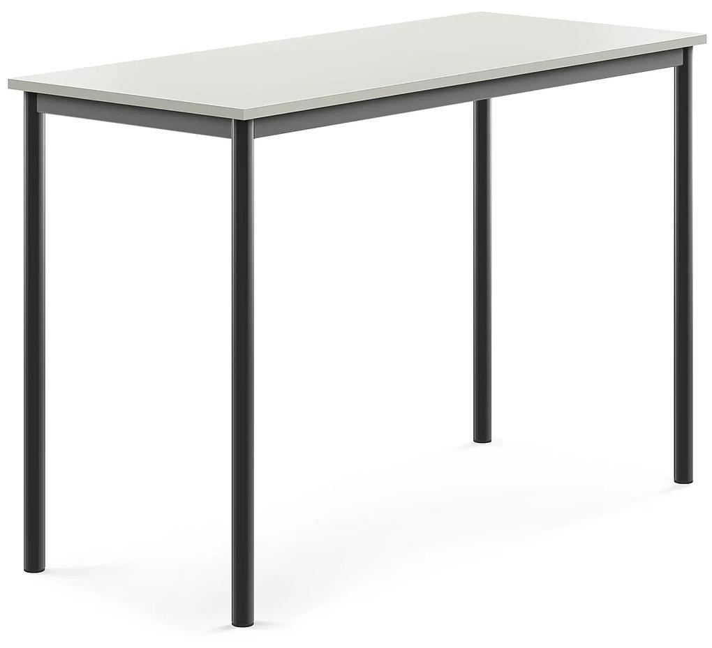 Stôl SONITUS, 1400x600x900 mm, HPL - šedá, antracit