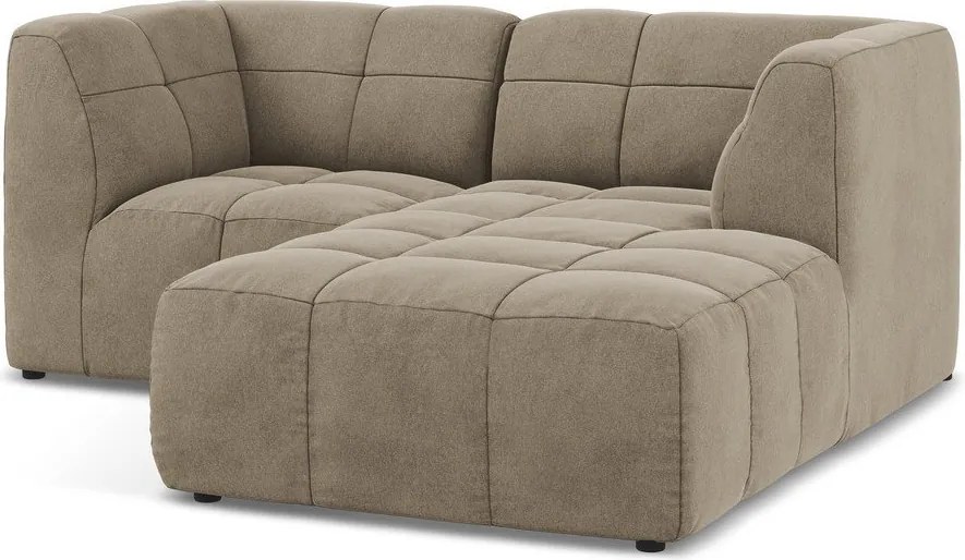 Hnedá zamatová rohová pohovka (pravý roh/s leňoškou) Aloha – Makamii