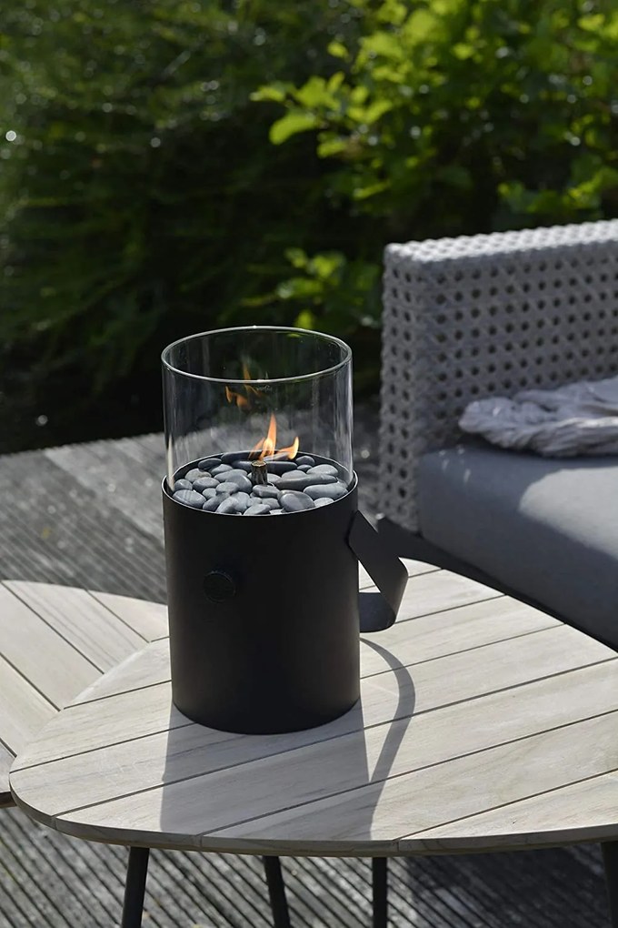 Plynový lampáš COSI Cosiscoop Original, kov čierny ~ Ø16 x výška 30 cm