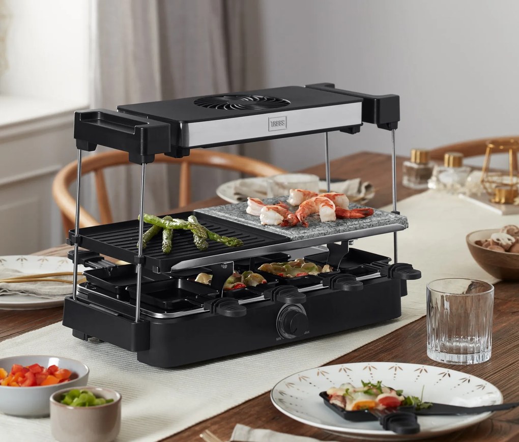 Raclette Trebs »15100« s odsávačom výparov a kamennou doskou