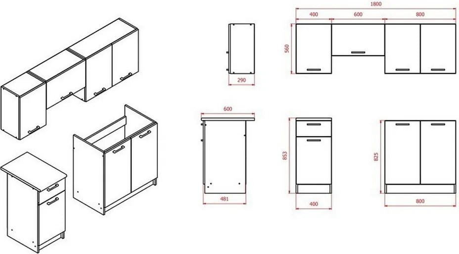 Kuchynský blok Irma, dub artisan/biela