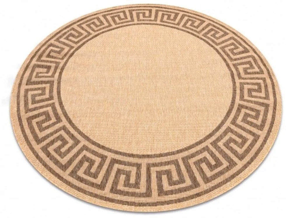 Kusový koberec Floor hnedobéžový kruh 200cm