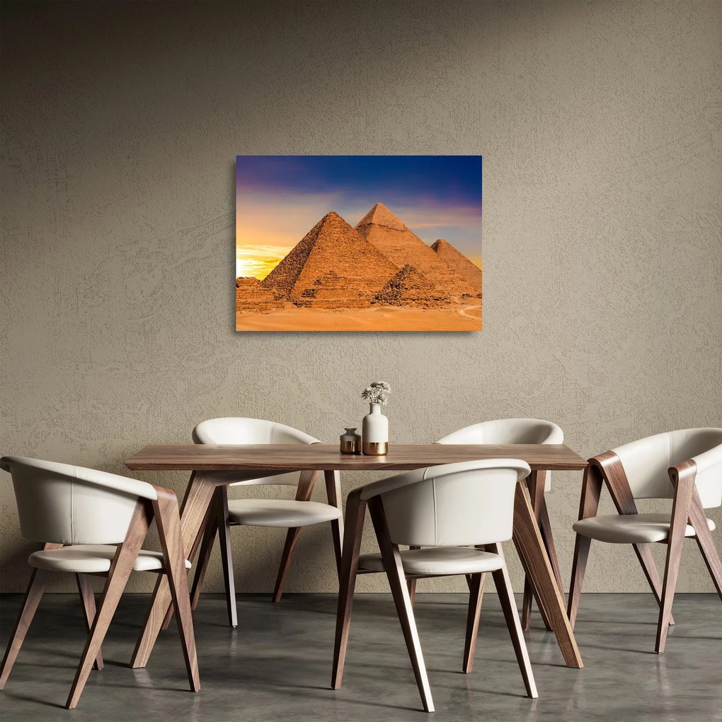 Sklenený obraz - Egyptské pyramídy (70x50 cm)