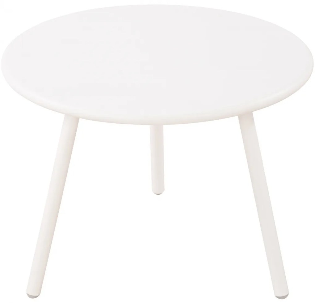 Konferenčný stolík Minot - v45 x Ø60 cm - Biela