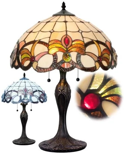 Stolné Tiffany svietidlo vitráž Deluxe CASIOPEA Ø40*55