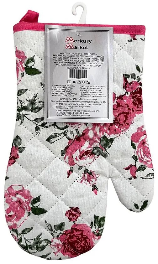 Kuchynská rukavica OTC-10686 17x27 cm ruža