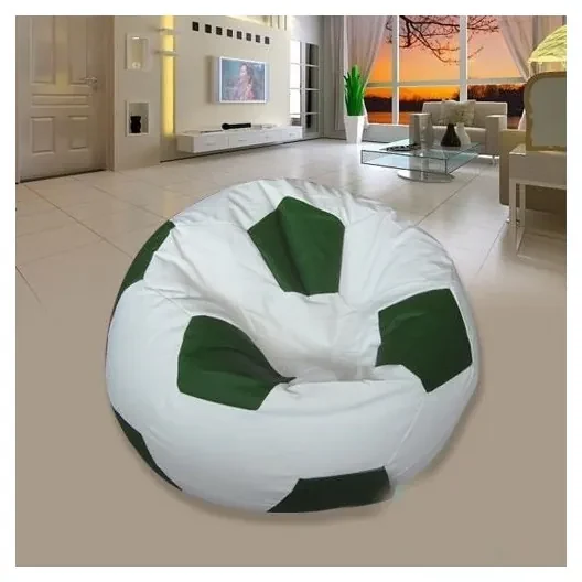 Sedací vak futbalová lopta XXL TiaHome - čierno čierna