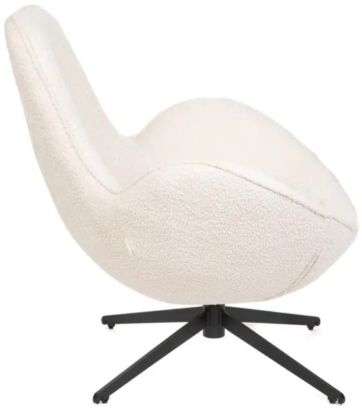 Otočné kreslo LUNAIRE béžové TEDDY BOUCLÉ 872124