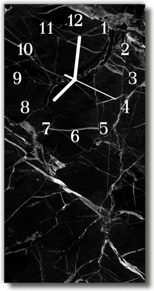 Nástenné hodiny vertikálne  Grafit prirodzený čierny kameň