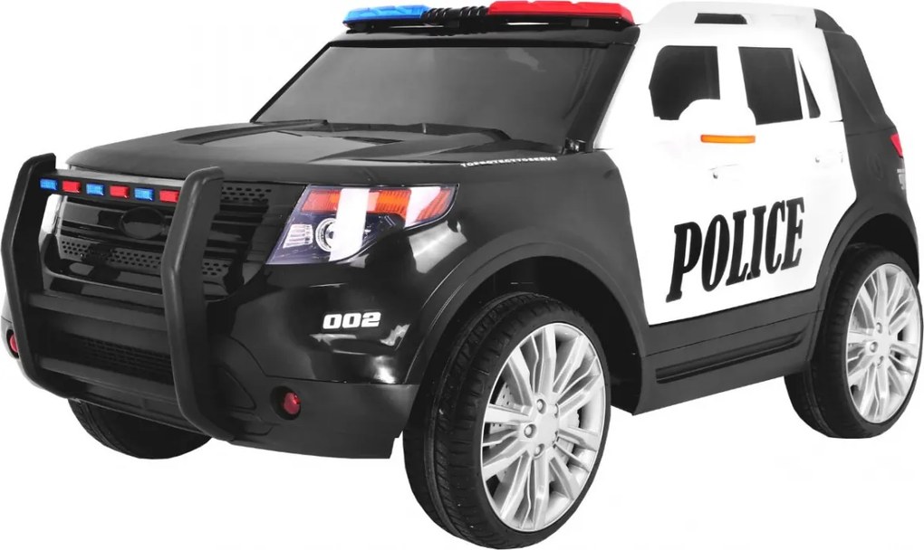 Ramiz Detské policajné SUV na batérie na diaľkové ovládanie + sirény + svetlá + megafón