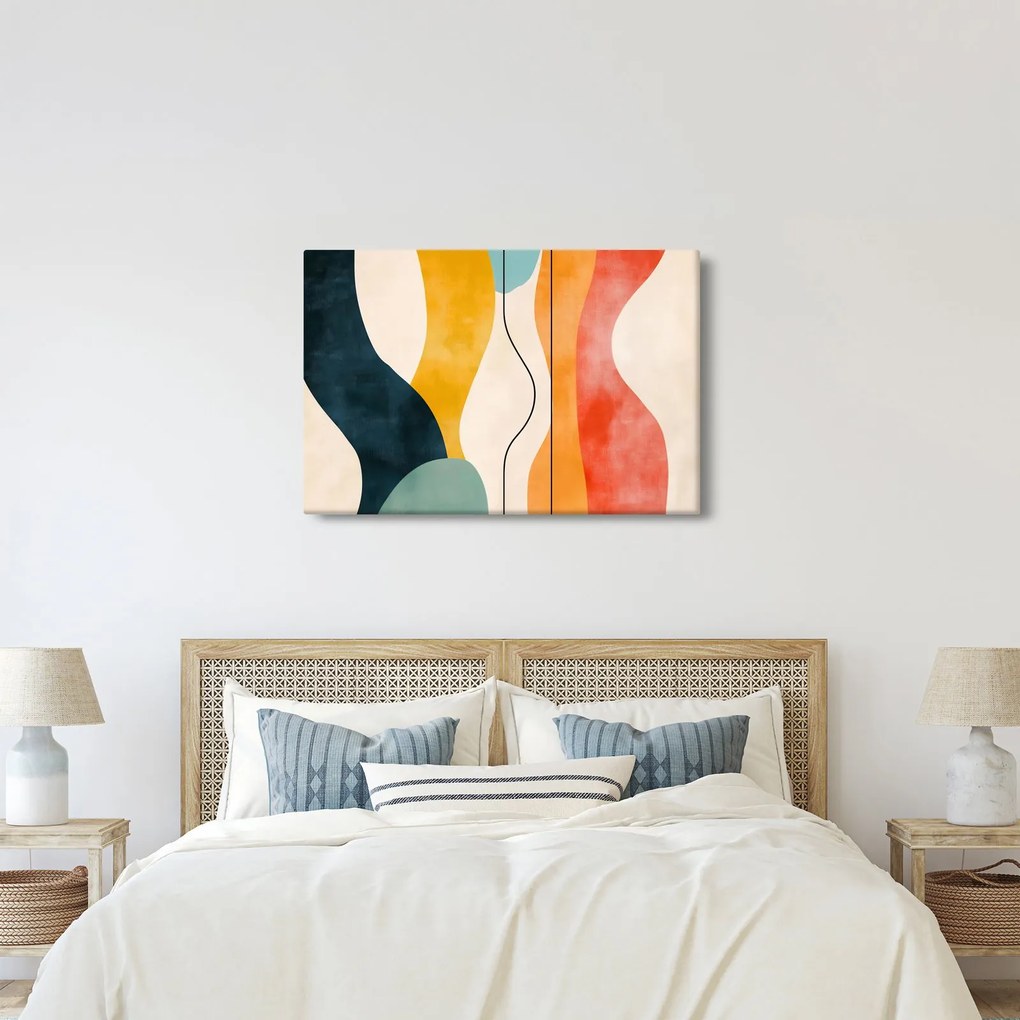 Obraz - Minimalistická farebná ilustrácia II. (90x60 cm)