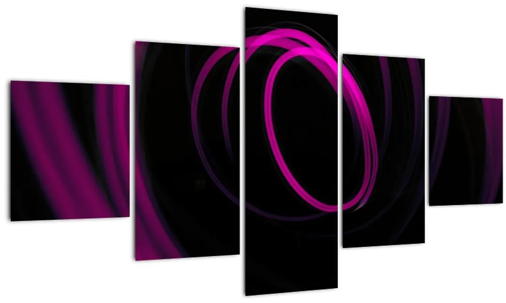 Obraz - fialové čiary (125x70 cm), 40 ďalších rozmerov