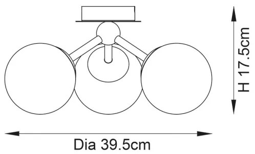 Endon 93489 - Kúpeľňový prisadený luster FRIO 3xG9/3W/230V IP44 čierny