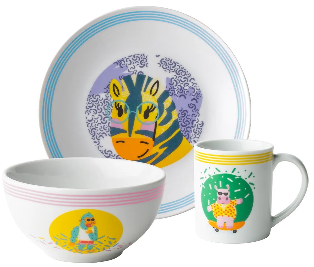 Detský porcelánový set 3 ks — Jungle Patrol - 450514