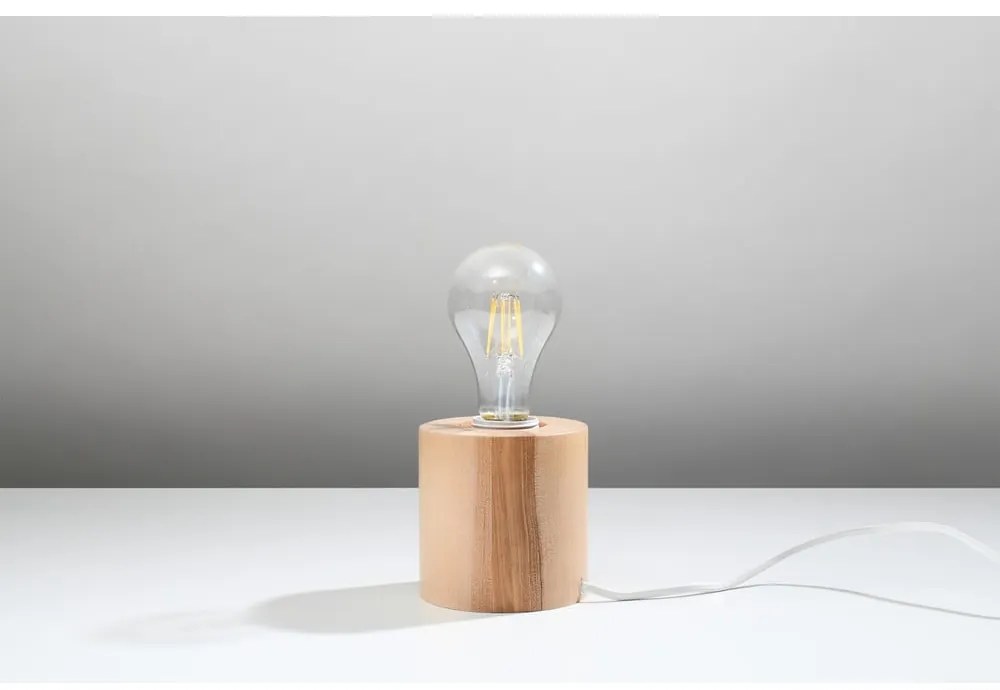 Dřevěná stolová lampa Sollux Elia