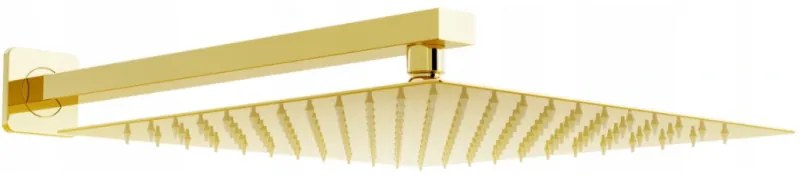 Mexen Slim dažďová hlavica 25 x 25 cm so sprchovým ramenom 40cm, zlatá, 79125112-50
