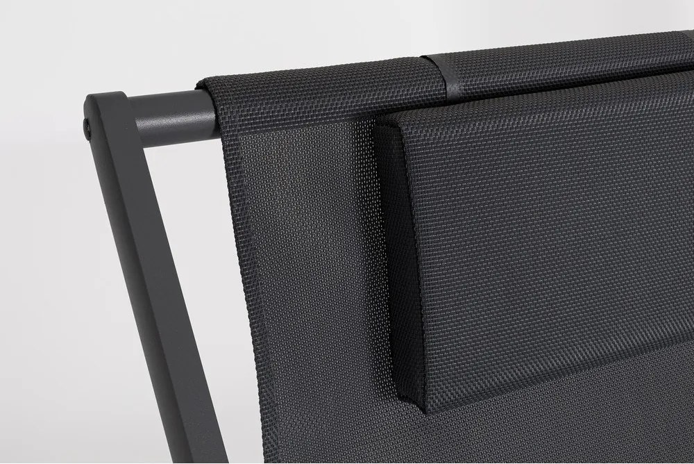 Antracitové kovové záhradné ležadlo Taylor – Bizzotto