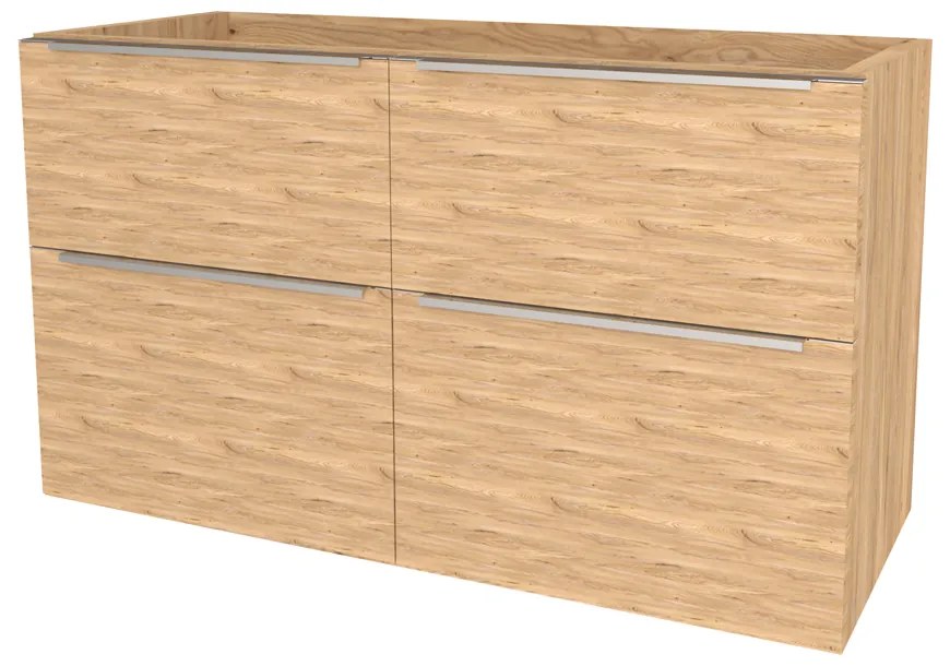 Mereo, Mereo Mailo, kúpeľňová skrinka 121 cm, chróm madlo, Multidecor, Jaseň horský, MER-CN593SJASH