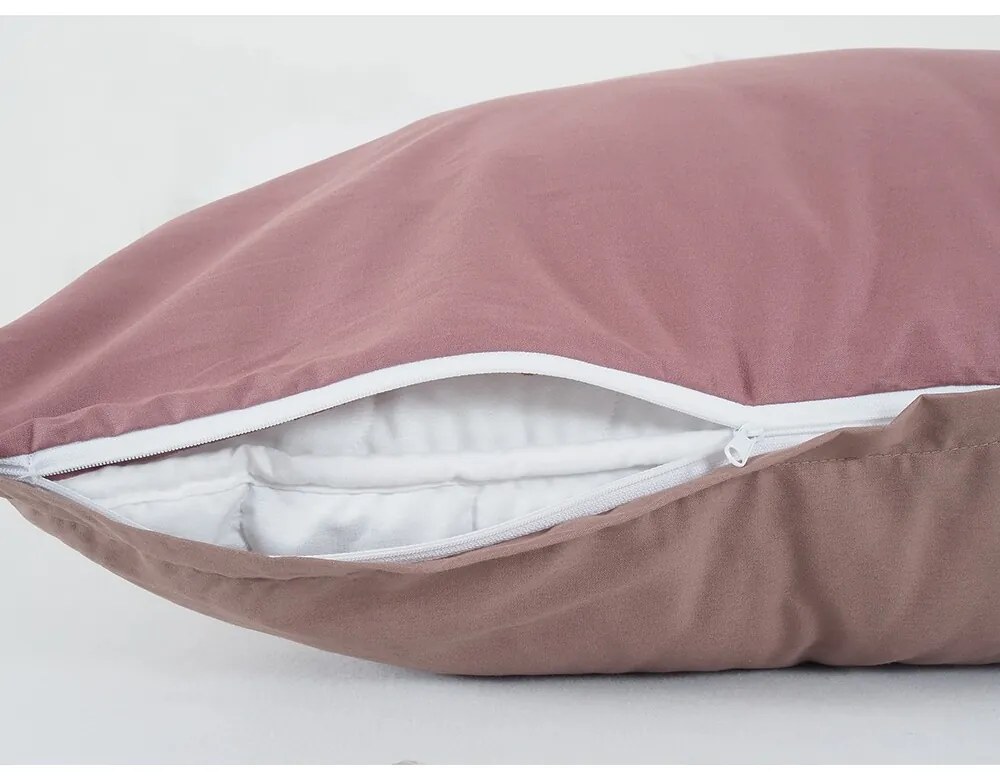 B.E.S. Petrovice Bavlnené obliečky Double face hnedá/bordová