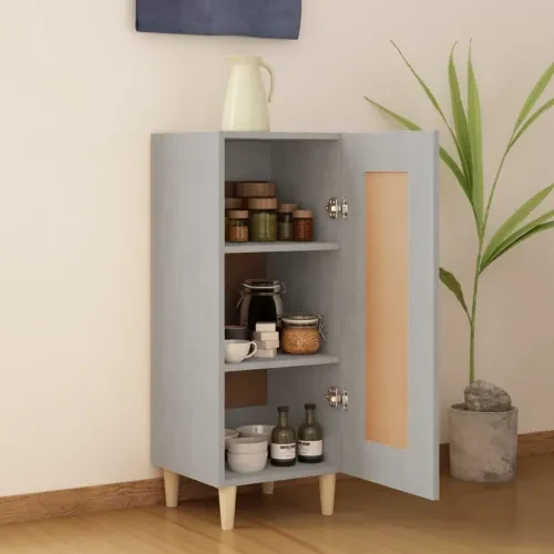 vidaXL Komoda betónovo sivá 34,5x34x90 cm spracované drevo-