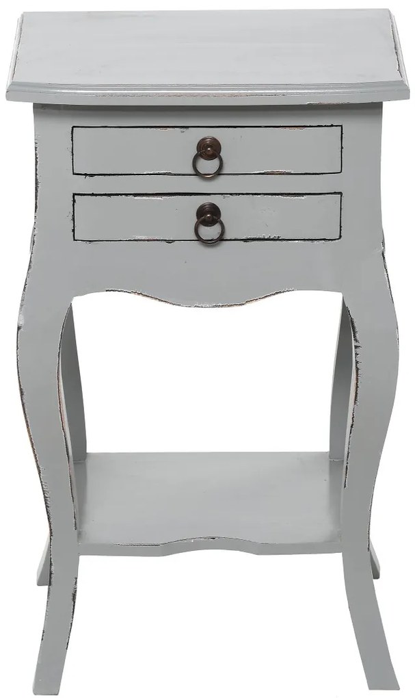 DUKA Príručný stolík FIORELLA z prírodného dreva 40X31X68CM sivý 29395