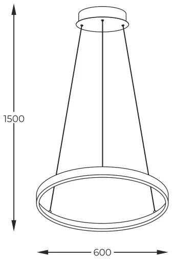 Zuma Line 2023201-BK60 - LED Luster na lanku BRENO LED/28W/230V 3000/4000/6000K