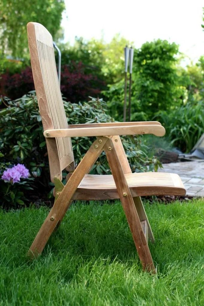 TEXIM AMERICA I - záhradná teaková stolička