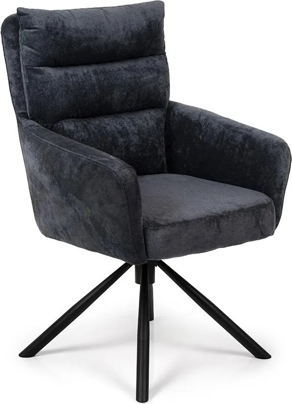 Set - 2 ks Otočná jedálenská stolička AVENBERG TESSA tmavosivá