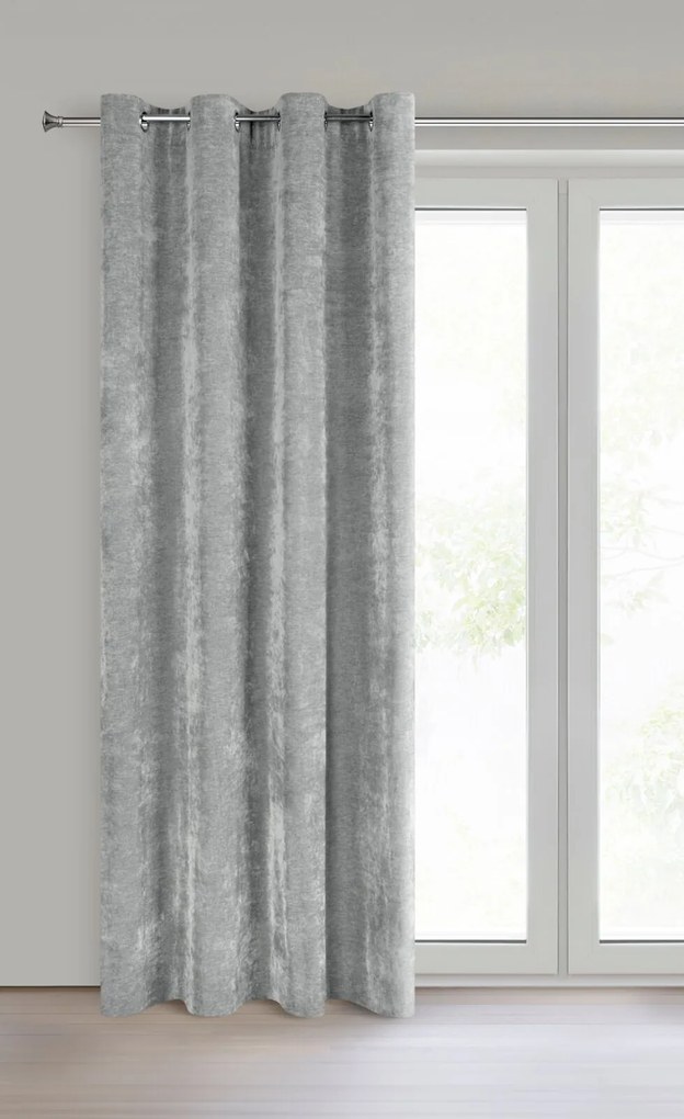 ZÁVES NA KRÚŽKOCH NILO 140X250 CM SIVÁ