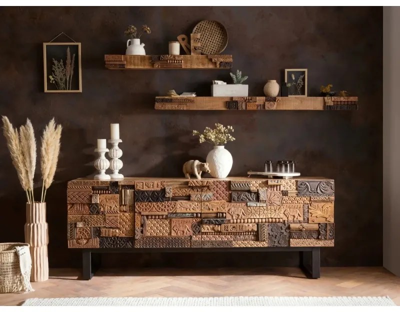 furniture-nabytek.cz - Masívny jedálenský stôl Grónsko z mangového dreva, lakovaný, hnedý – 200×40×75 cm