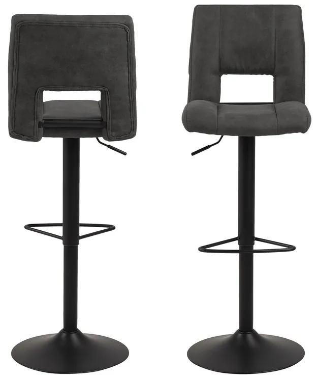 Dizajnová barová stolička Almonzo, antracitová