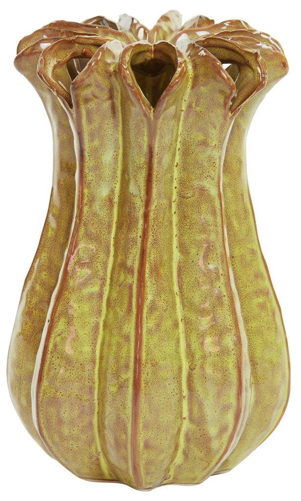 Dekoračná keramická vázička ISOKA, orange yellow