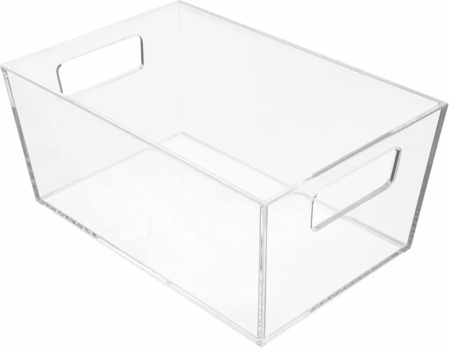 Úložný priehľadný box iDesign Clarity, 22,8 × 15,2 cm