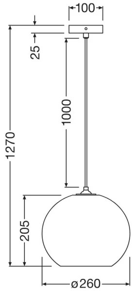 Ledvance - Luster na lanku DECOR CARDBOARD 1xE27/15W/230V pr. 26 cm
