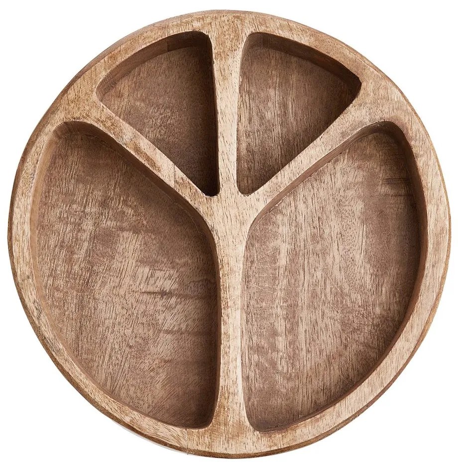 PEACE Miska na snack z mangového dreva 22 cm