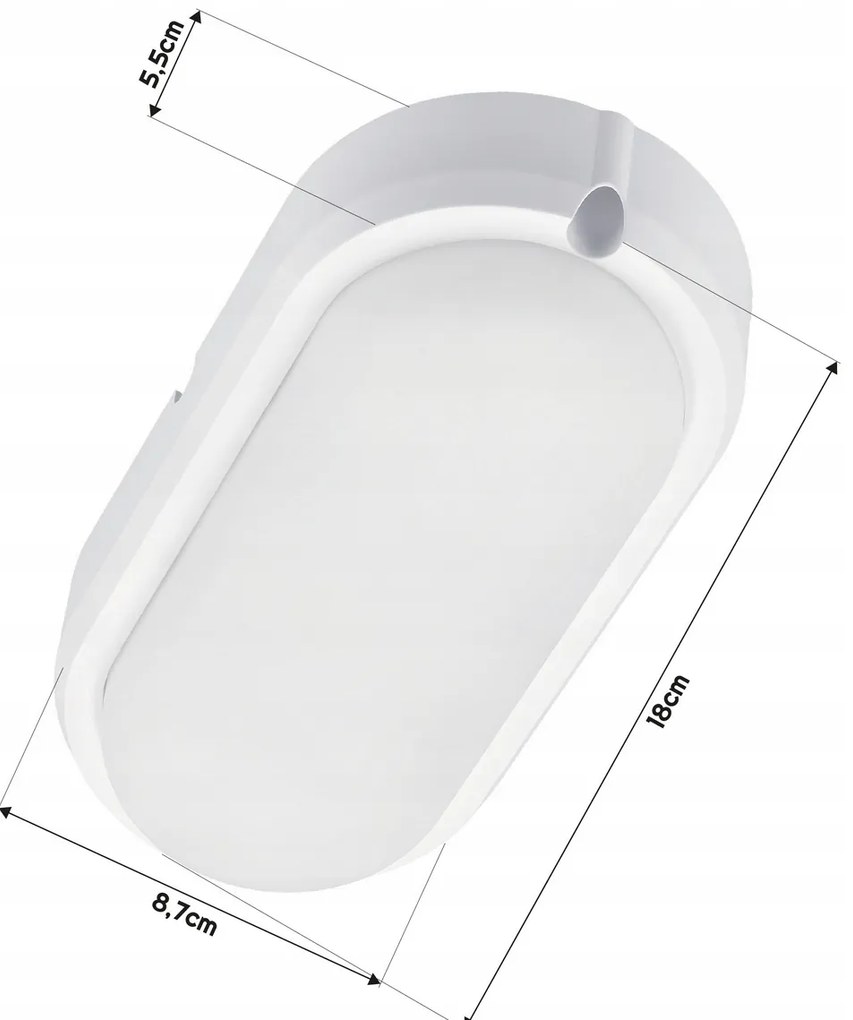 BERGE Prisadené stropné LED svietidlo 12W neutrálne biele