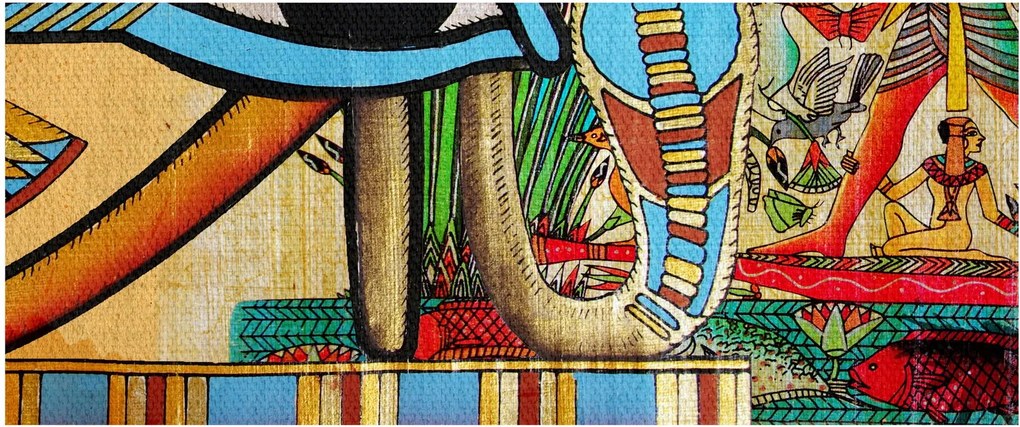 Obraz s egyptskými motívmi (120x50 cm)