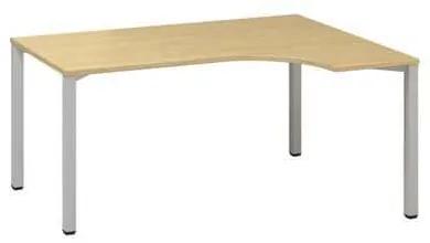 Ergo kancelársky stôl Alfa 200, 180 x 120 x 74,2 cm, pravé vyhotovenie, dezén divoká hruška, RAL9022
