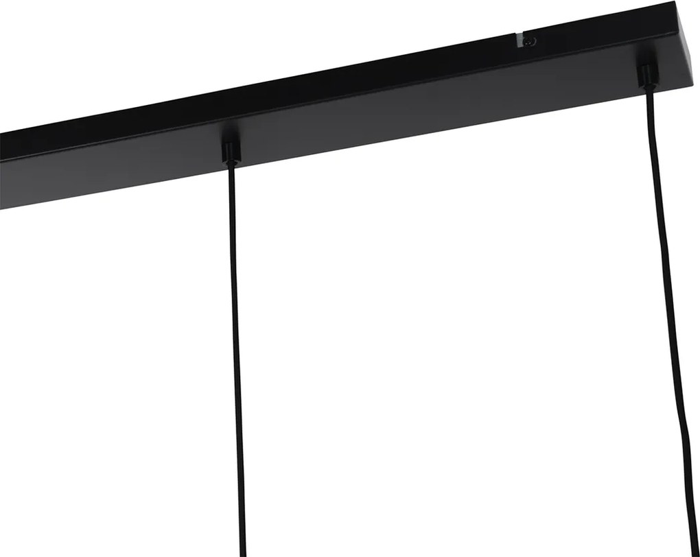 Inteligentné závesné svietidlo čierne s dymovým sklom 4-svetlá vrátane 4 Wifi ST64 - Laura