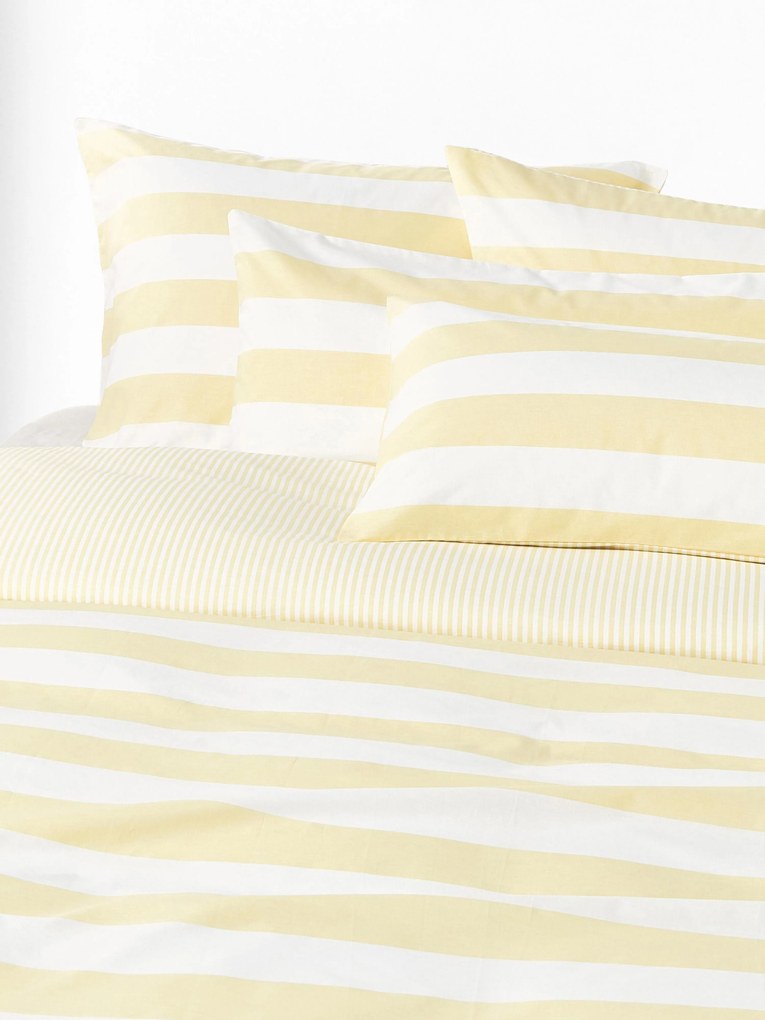 Pruhovaná obojstranná obliečka na paplón z bavlny Lorena