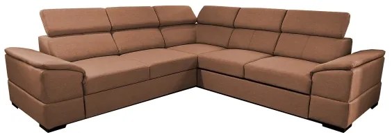 Univerzálna rohová rozkladacia sedacia súprava s úložným priestorom GRANADA hnedá